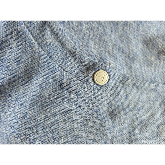 T By Talbots Blue Full-Zip Jacket L Womens Casual Cotton Blend - Picture 5 of 8